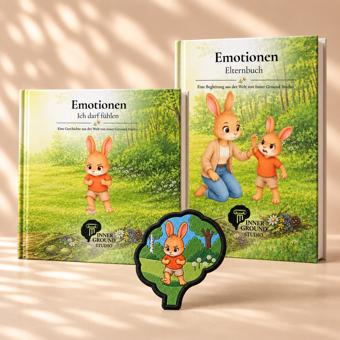 Emotionen-Bundle mit Kinderbuch, Elternbuch und klar getrenntem Nika-Patch von Inner Ground Studio