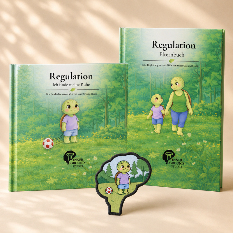 Regulationsbundle mit Kinderbuch, Elternbuch und Mira-Patch