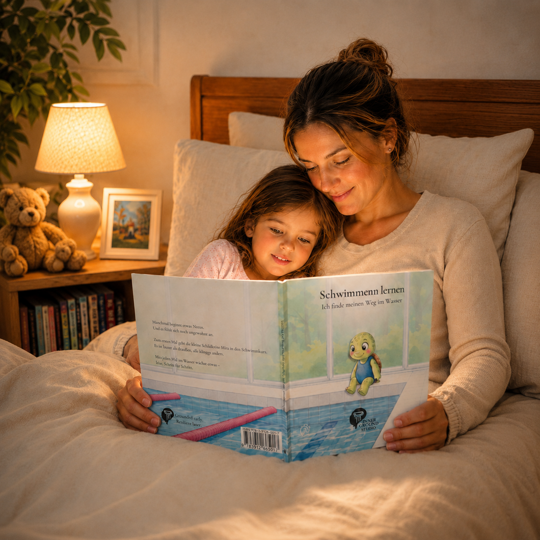 Mama liest Kind Kinderbuch vor