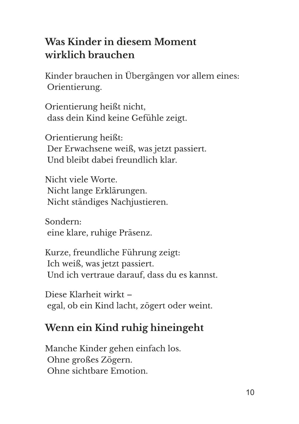 Elternbuchseite zum Abschied vor dem Schwimmkurs: Was Kinder in diesem Moment wirklich brauchen.